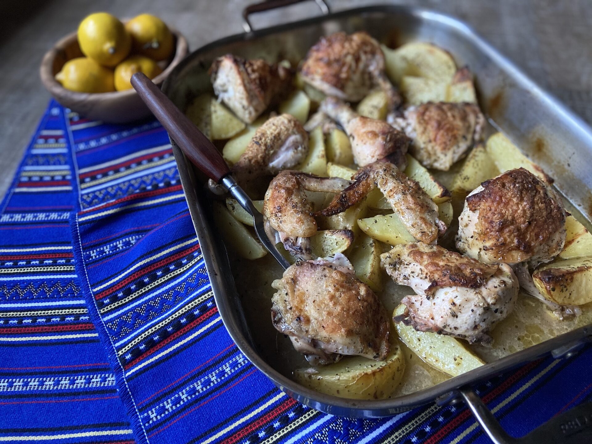 greek lemon chicken and potatoes recipe